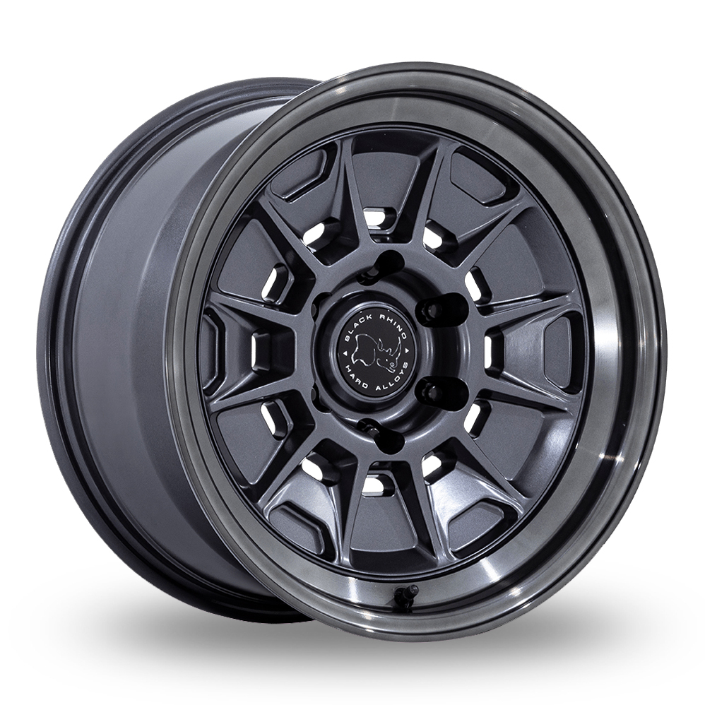Black Rhino BR021 Mondo (USA Warehouse) Matt Gunmetal With Gloss Gray Lip Alloy Wheels