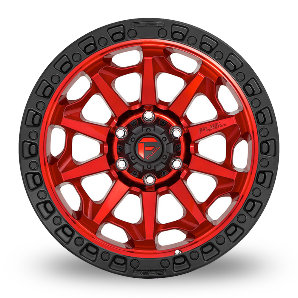20" Fuel Off-Road D695 Covert (EU Warehouse) Candy Red Black Bead Ring Alloy Wheels
