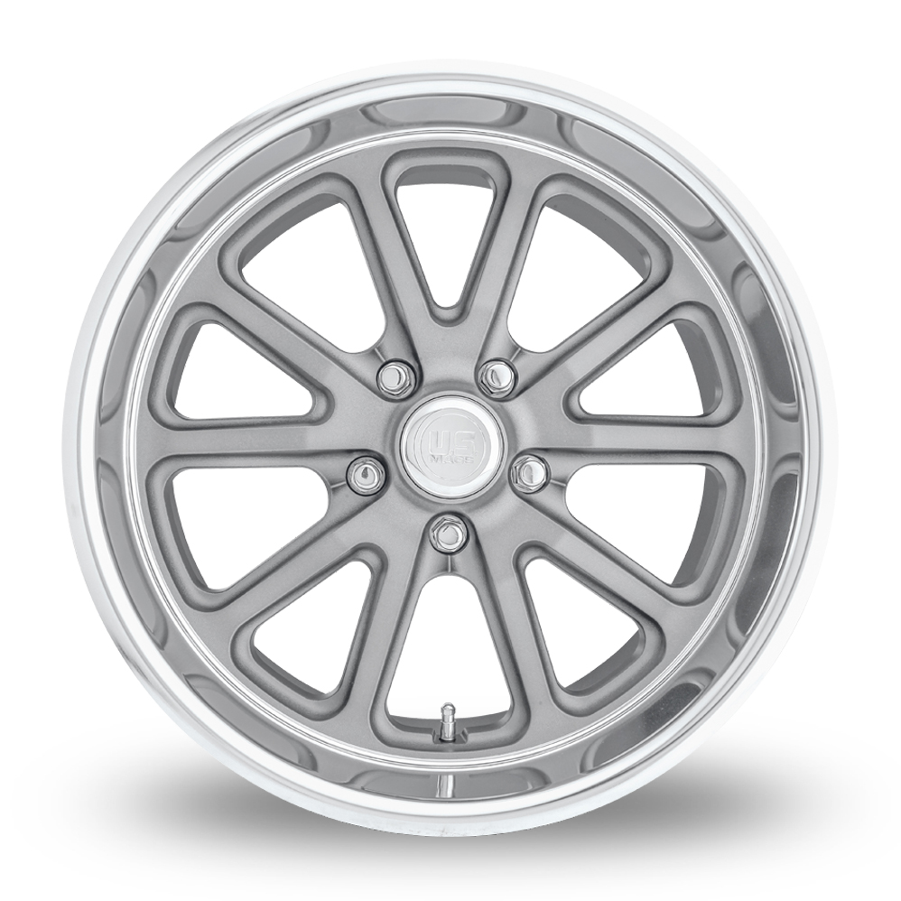 18" US Mags U111 Rambler Textured Gray With Diamond Cut Lip Alloy Wheels