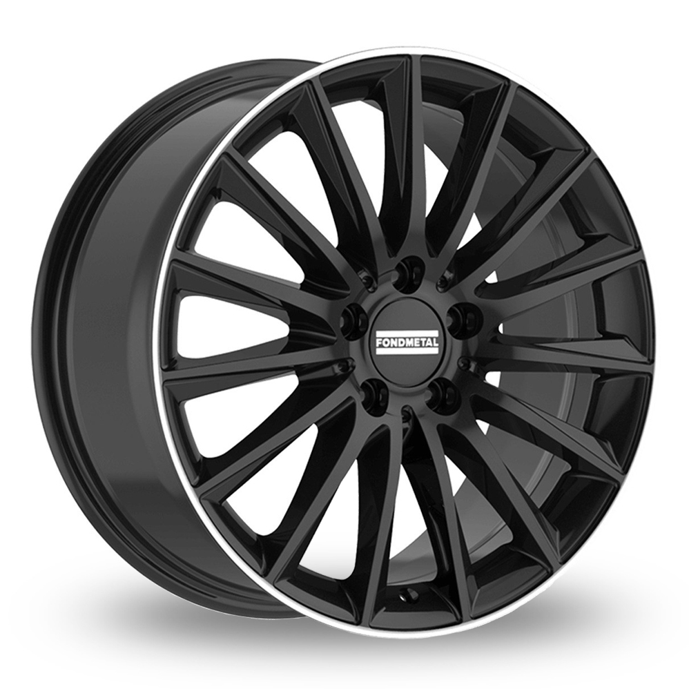 Fondmetal Aidon Gloss Black Machined Lip Alloy Wheels