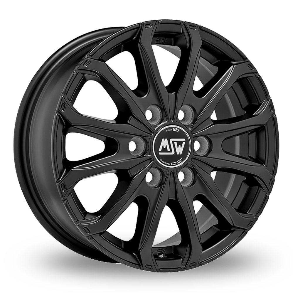 MSW (by OZ) 48 VAN 6 Holes Matt Black Alloy Wheels