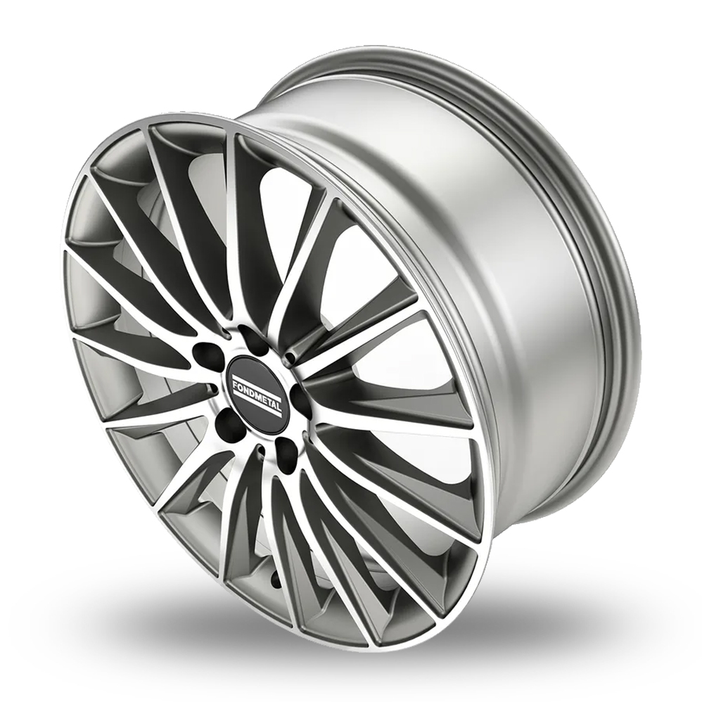 18" Fondmetal Aidon Gloss Titanium Machined Alloy Wheels