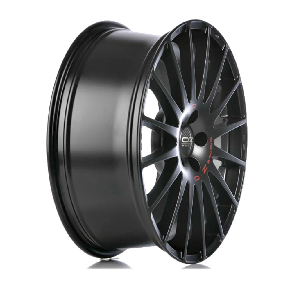 15" OZ Racing Superturismo GT Matt Black Red Lettering Alloy Wheels