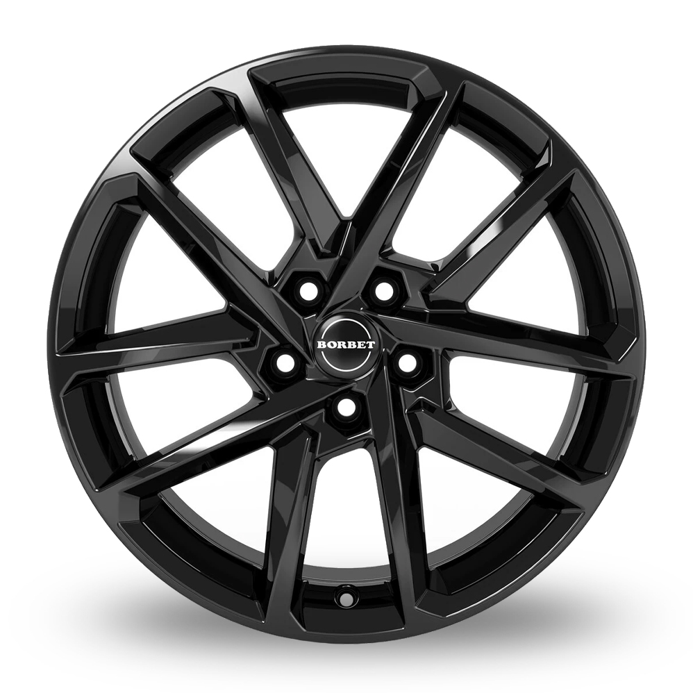 16" Borbet N Gloss Black Alloy Wheels