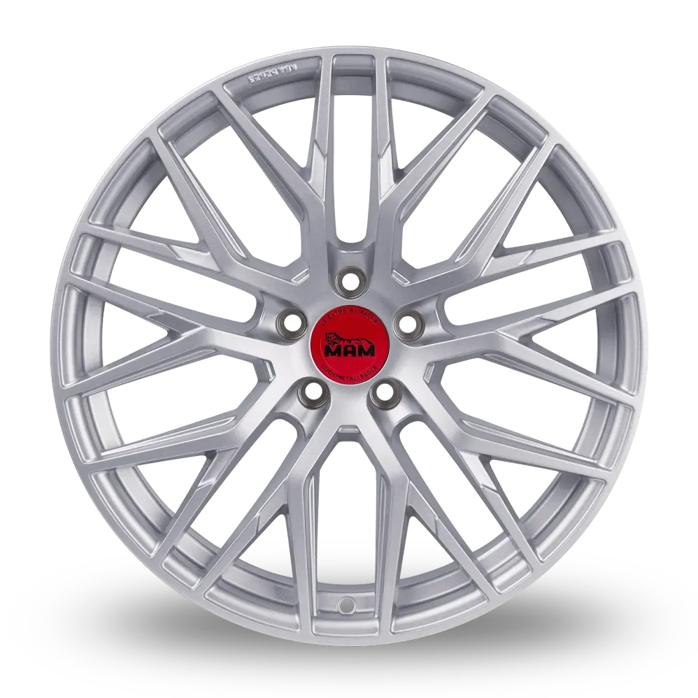 20" MAM RS4 Matt Silver Alloy Wheels