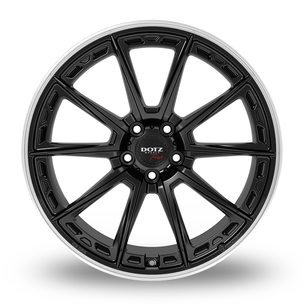 21" Dotz Sonoma Black Polished Lip Alloy Wheels