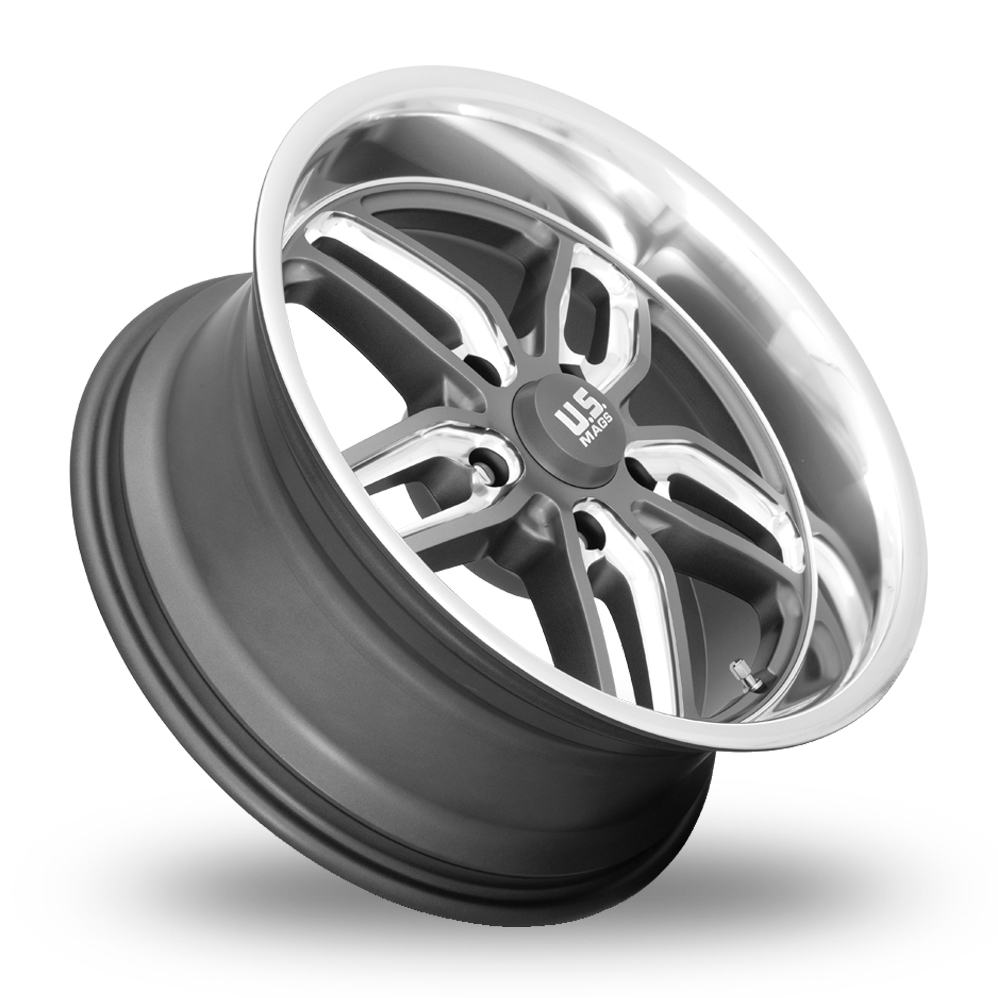 18" US Mags U129 Cten Matte Gun Metal Milled Alloy Wheels