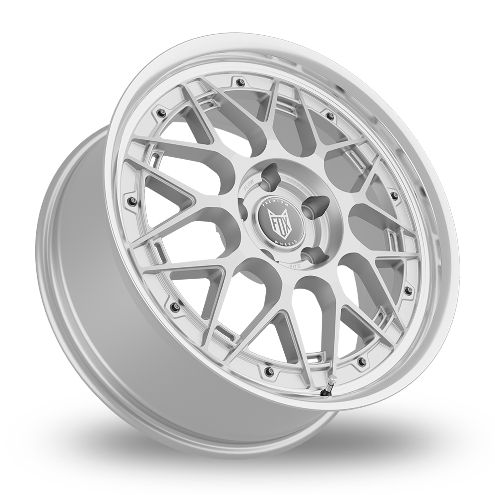 18" Fox Racing Hiro Silver Polish Rim Alloy Wheels
