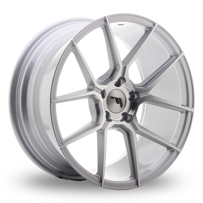 Japan Racing JR30 (8.5x18) (Custom Fitment) Silver Machined Face Alloy Wheels