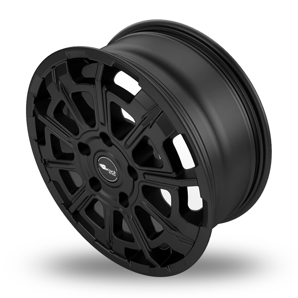 18" Brock B45 Satin Black Alloy Wheels