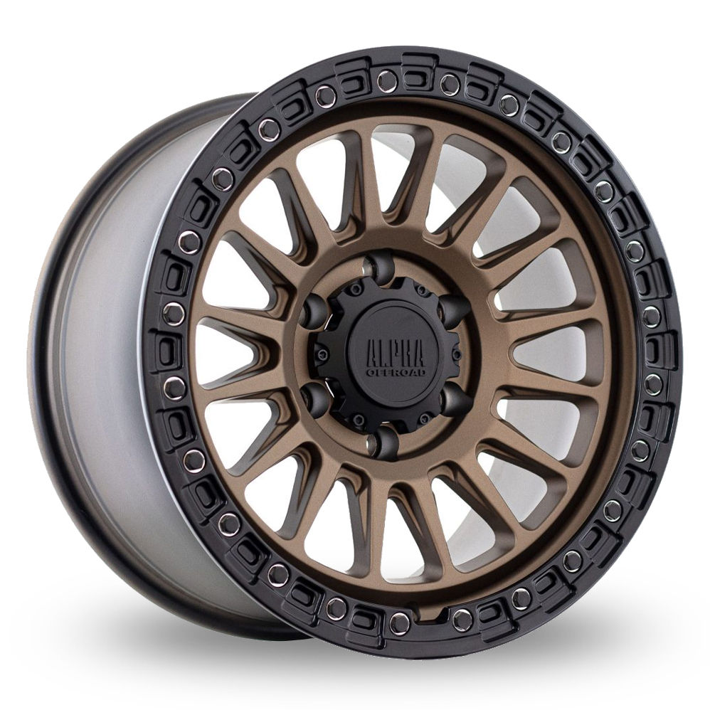 Alpha Off-Road Combat Matt Bronze Black Lip Alloy Wheels