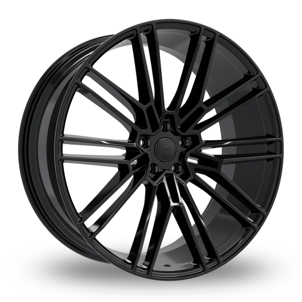 24 Inch Hawke Monarch Gloss Black Alloy Wheels