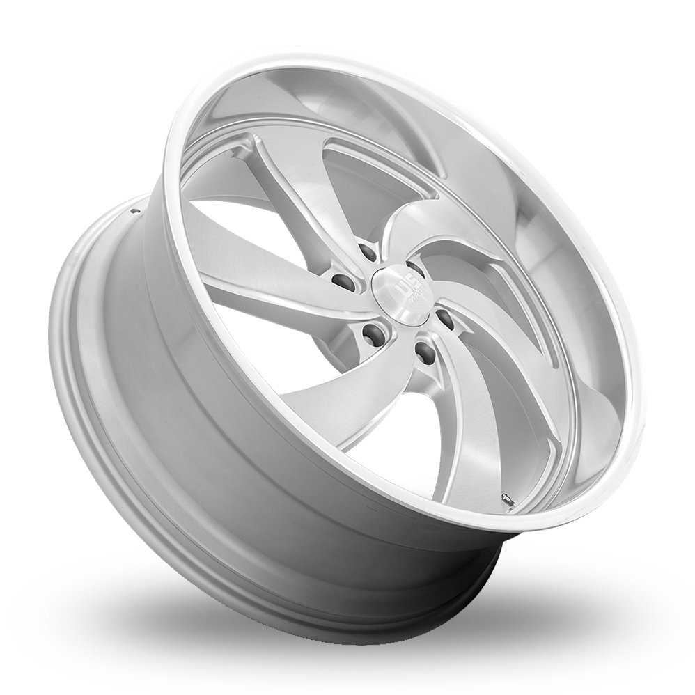22" US Mags U134 Desperado Silver Brushed Face Milled Diamond Cut Lip Alloy Wheels