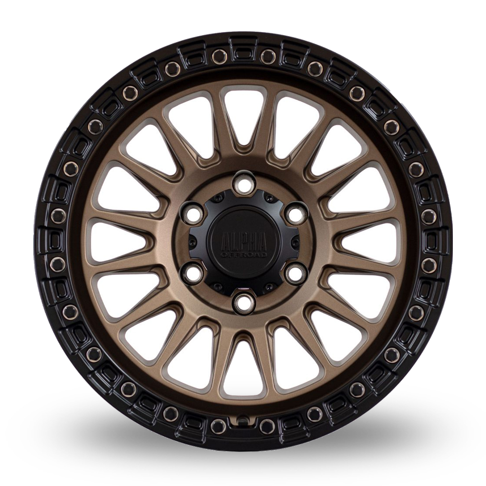 18" Alpha Off-Road Combat Matt Bronze Black Lip Alloy Wheels