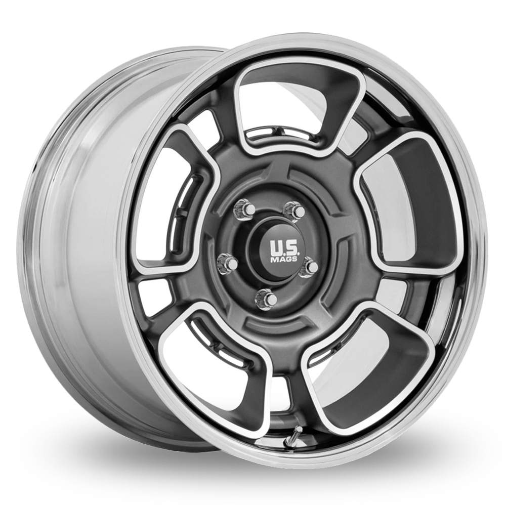 US Mags UC147 Flagstaff (USA Warehouse) Anthracite Polished Rim Alloy Wheels