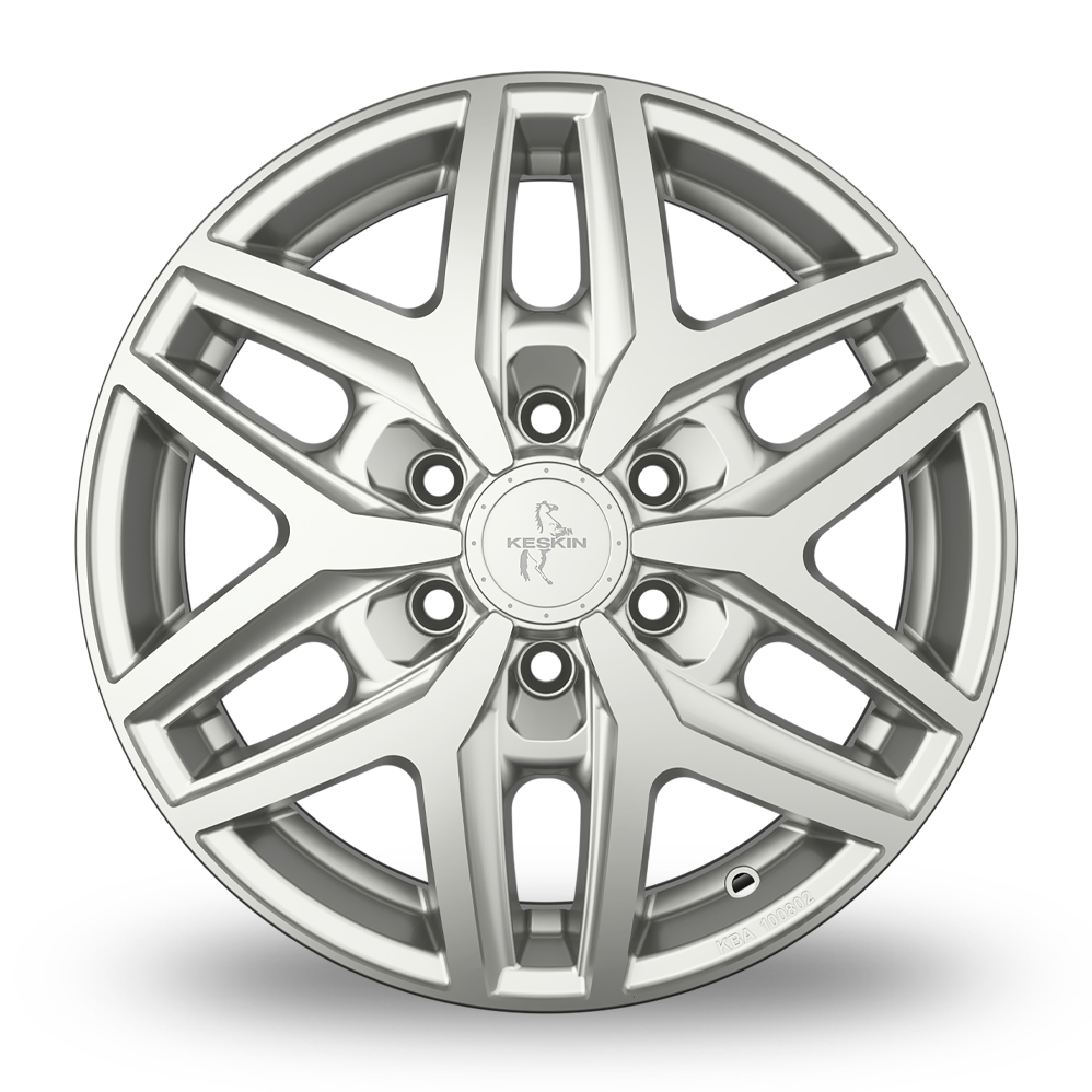 16" Keskin Tuning KT C1-6L Silver Alloy Wheels