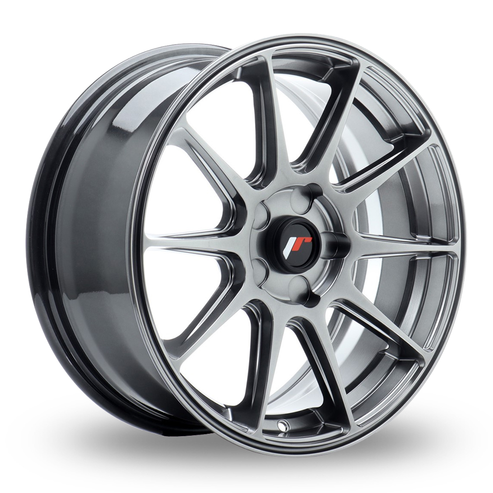 Japan Racing JR11 (7x17) (Custom Fitment) Hyper Black Alloy Wheels