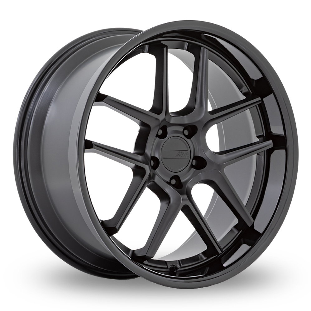 American Racing AR942 Bishop (USA Warehouse) Matte Black With Gloss Black Lip Alloy Wheels