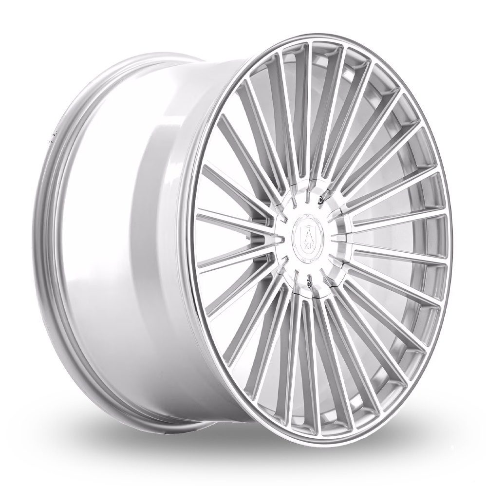 22" Axe EX50 Gloss Silver Polished Alloy Wheels