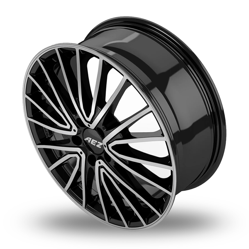 18" AEZ Berlin Black Polished Alloy Wheels