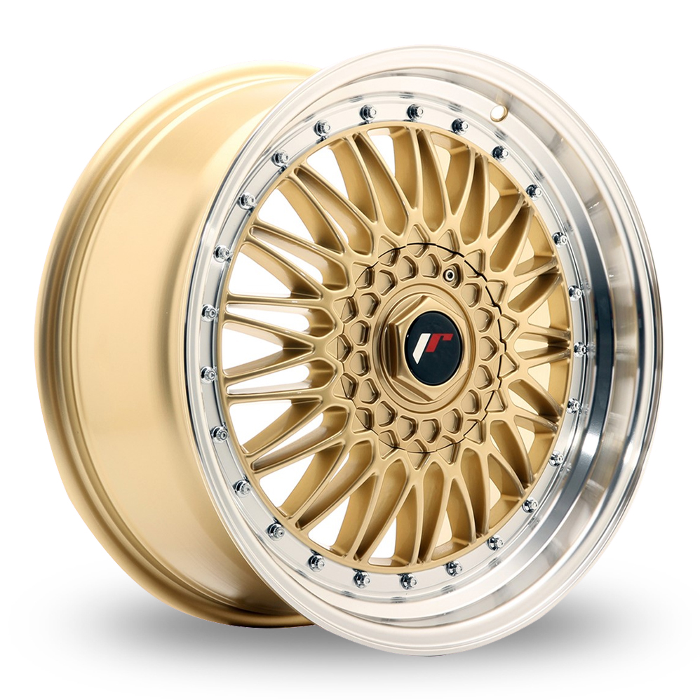 8x18 5x112/5x120 ET40 Japan Racing JR9 (Gold Machined Lip) (74.1cb) (690kg Load) (CN) (Precast) Alloy Wheels