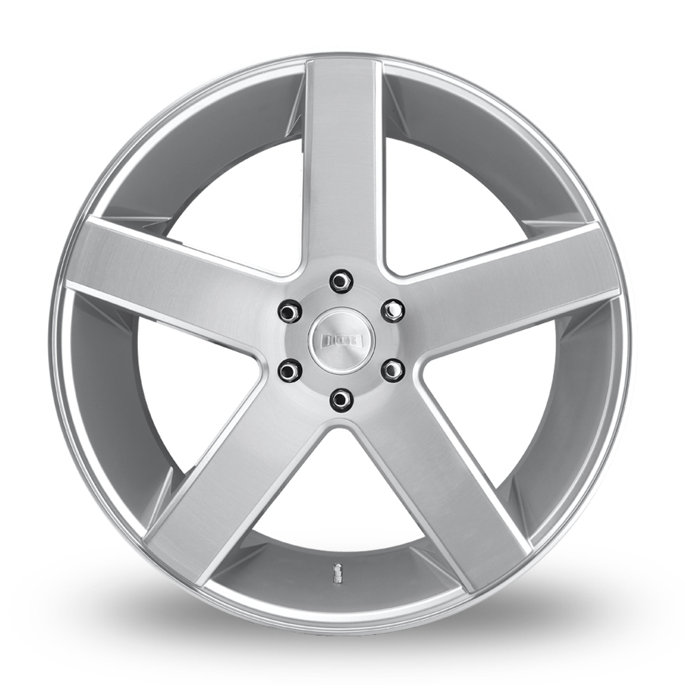 26" DUB S218 Baller Gloss Silver Brushed Alloy Wheels