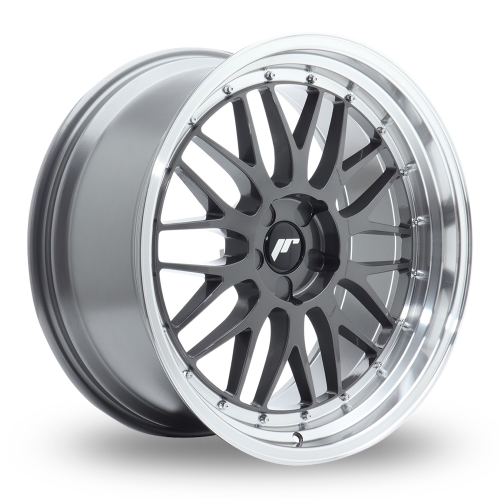 Japan Racing JR23 (9.5x20) (Custom Fitment) Hyper Grey Machined Lip Alloy Wheels