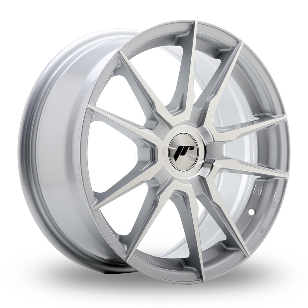 Japan Racing JR21 (7x17) (Custom Fitment) Silver Machined Face Alloy Wheels
