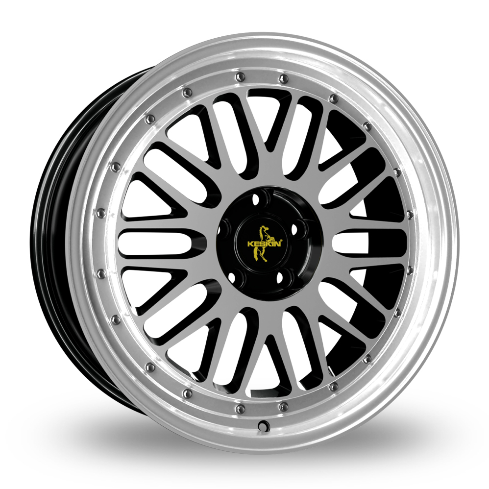 Keskin Tuning KT22 Black Polished Alloy Wheels