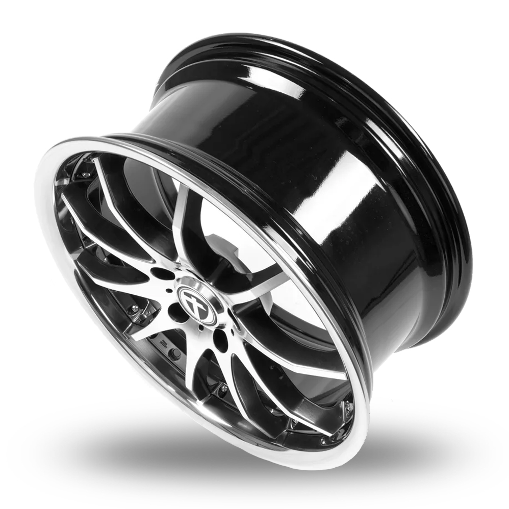 19" Tomason TN8 Hyper Black Polished Alloy Wheels