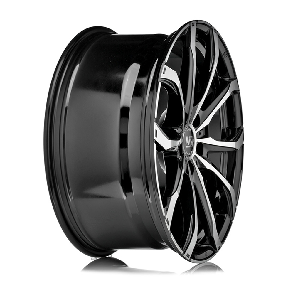 17" MSW (by OZ) 48 Gloss Black Polished Alloy Wheels