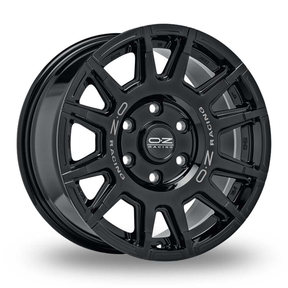 OZ Racing Rally Legend Gloss Black Dark Lettering Alloy Wheels