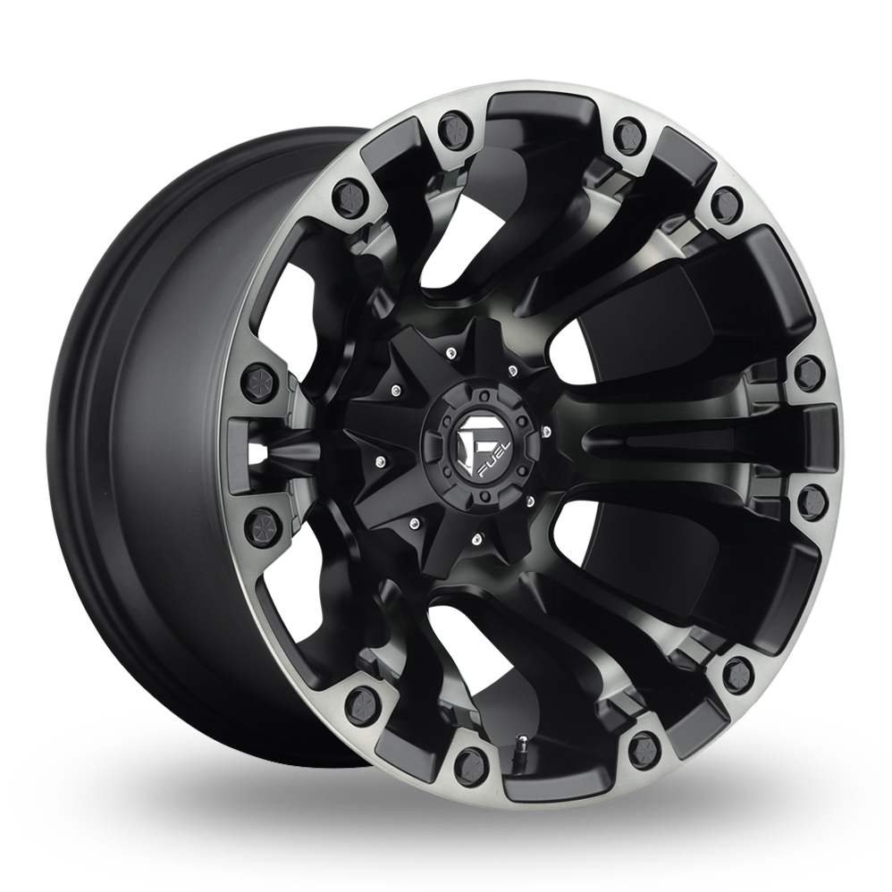Fuel Off-Road D851 Vapor (USA Warehouse) Matt Black Grey Tint Alloy Wheels