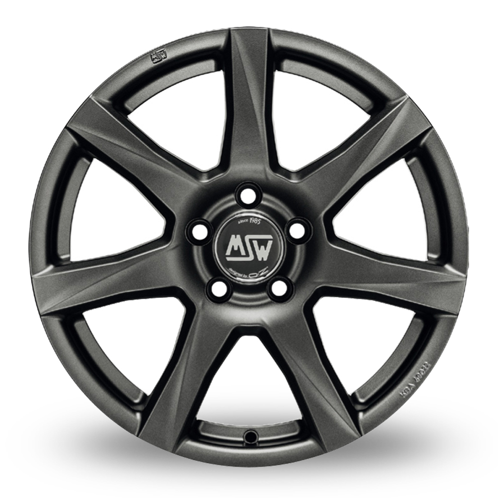 14" MSW (by OZ) 77 Matt Dark Grey Alloy Wheels