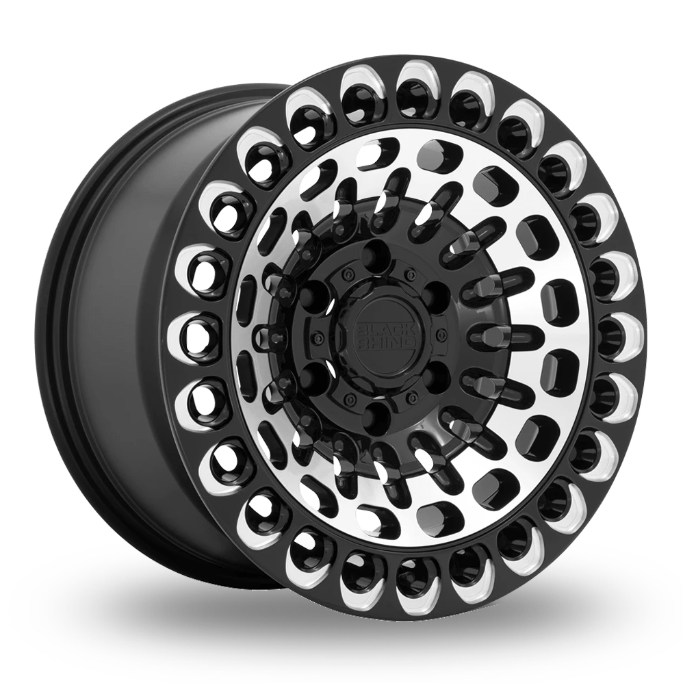 Black Rhino Labyrinth (USA Warehouse) Gloss Black With Machined Face & Milling Alloy Wheels