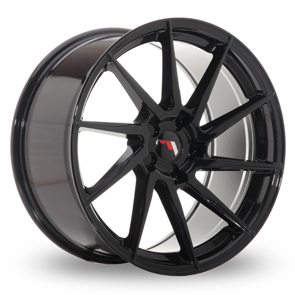 Japan Racing JR36 (9.5x19) (Custom Fitment) Gloss Black Alloy Wheels