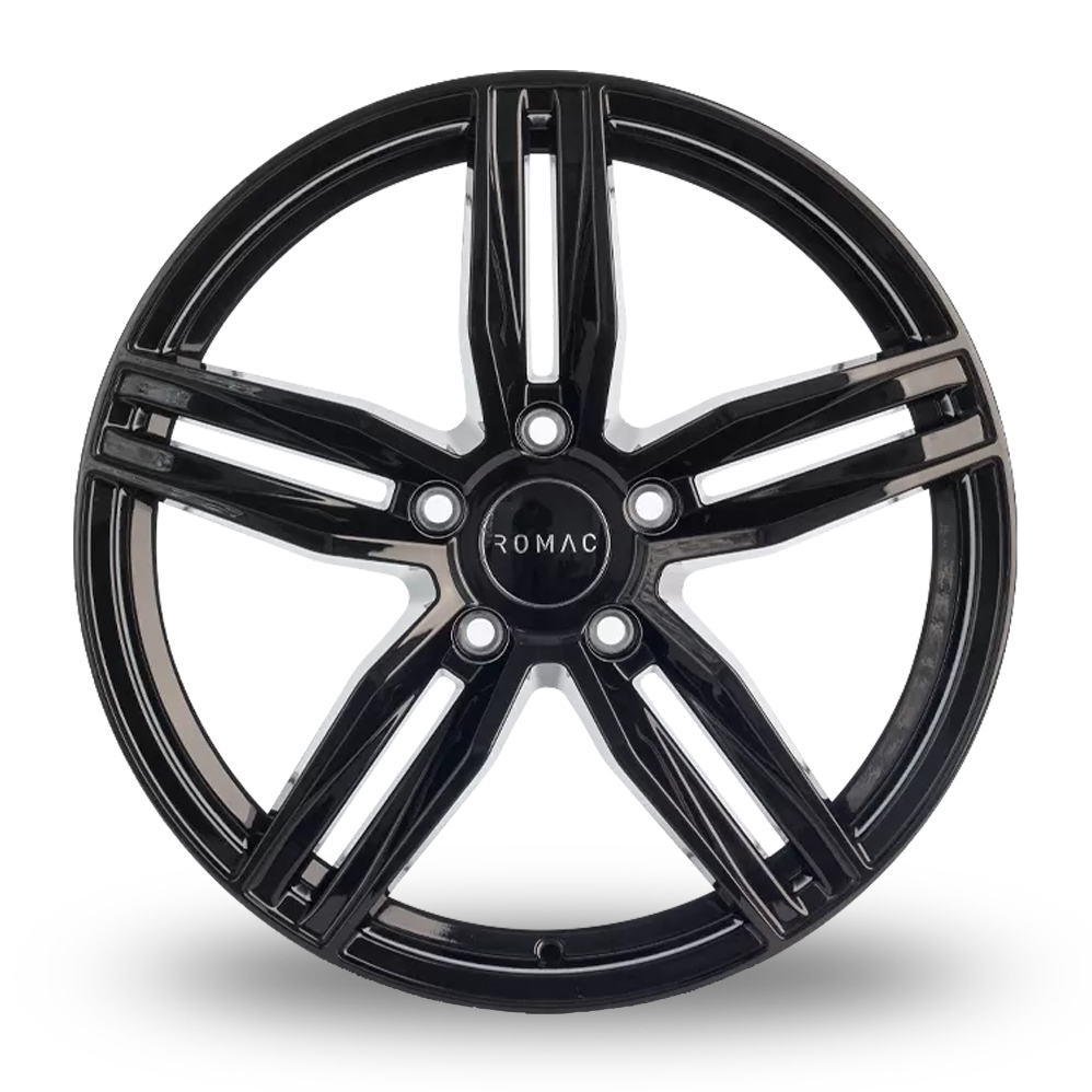 17" Romac Venom Gloss Black Alloy Wheels