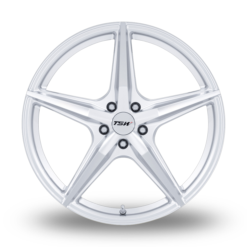 18" TSW TW007 Esprit (USA Warehouse) Hyper Silver Polished Alloy Wheels