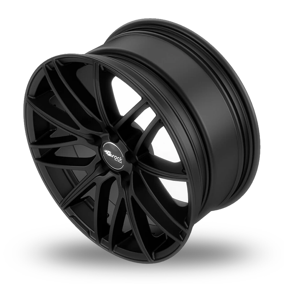 17" Brock B34 Matt Black Alloy Wheels