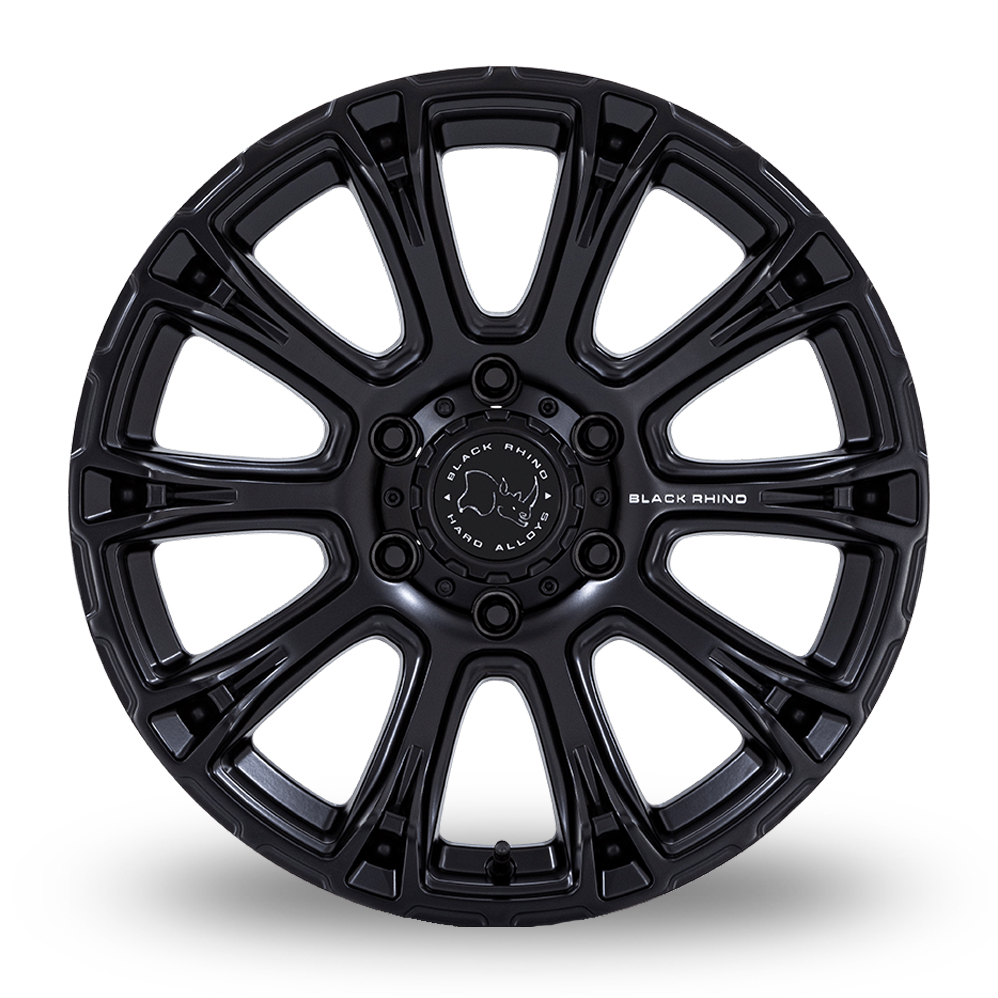 18" Black Rhino BR020 Diamondback (USA Warehouse) Matt Black Alloy Wheels