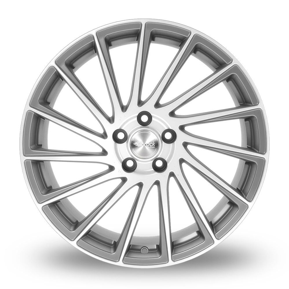 17" Brock B39 Ferric Grey Polished Alloy Wheels