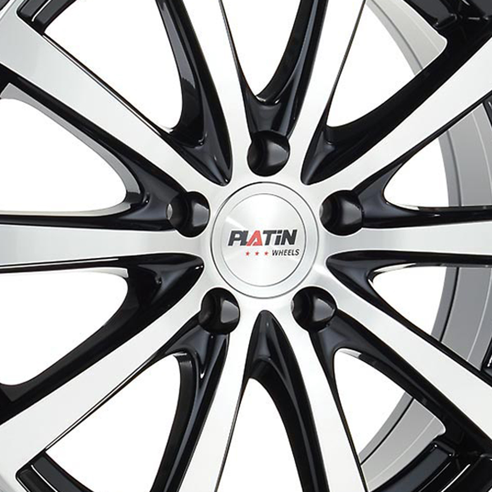 15" Platin P 69 Black Polished Alloy Wheels