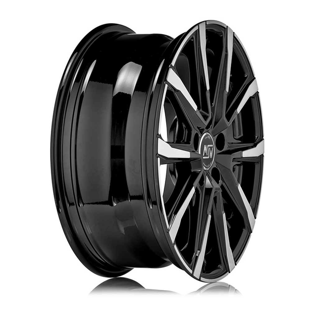 16" MSW (by OZ) 79 Gloss Black Polished Alloy Wheels