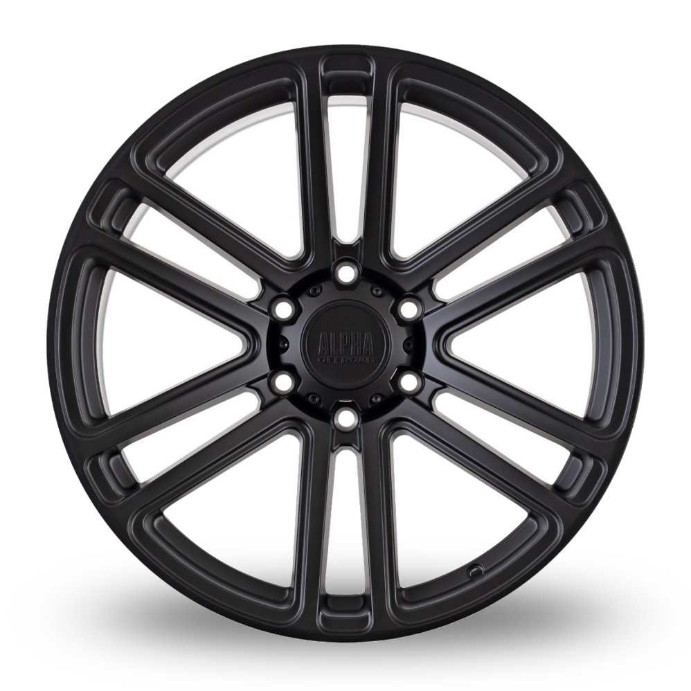 20" Alpha Off-Road Barricade Satin Black Alloy Wheels