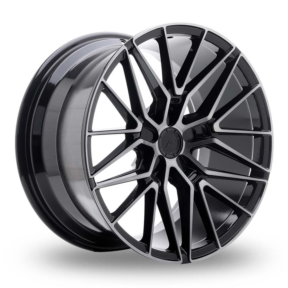 Japan Racing JR38 (9.5x19) (Custom Fitment) Black Machined Tinted Face Alloy Wheels