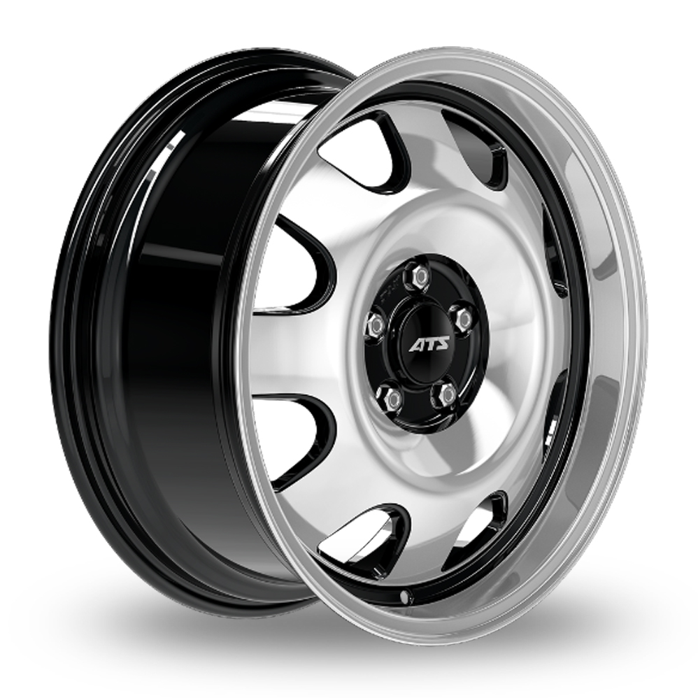 15" ATS CUP Gloss Black Polished Alloy Wheels