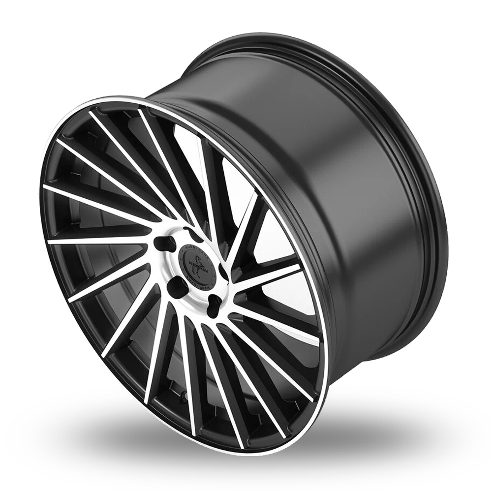 22" Keskin Tuning KT17 Matt Black Polished Alloy Wheels