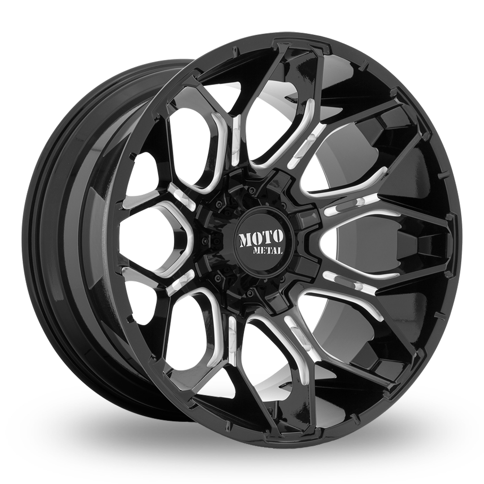 Moto Metal MO808 Sniper (USA Warehouse) Gloss Black Milled Alloy Wheels