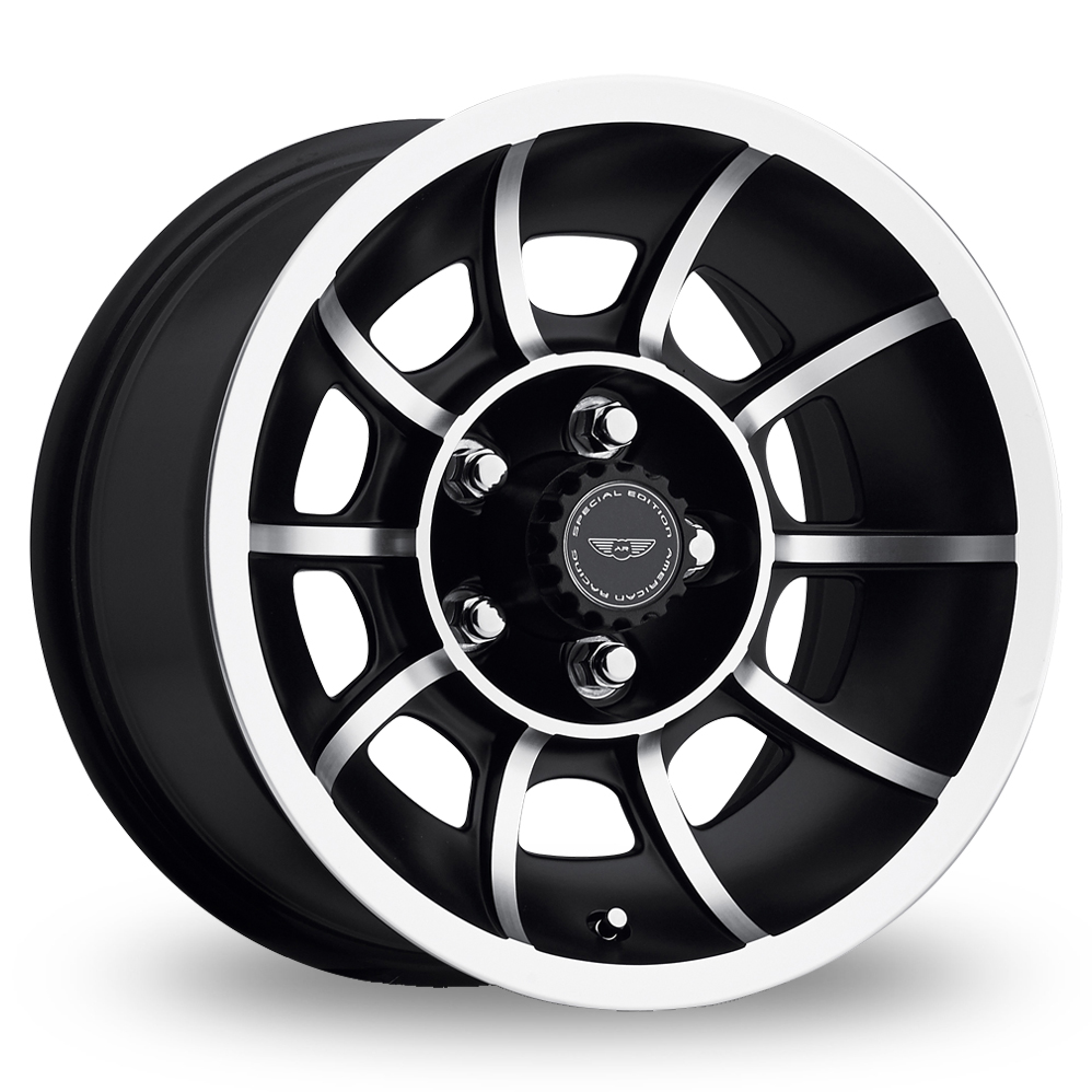 American Racing Vintage VN47 Vector (EU Warehouse) Satin Black Machined Alloy Wheels