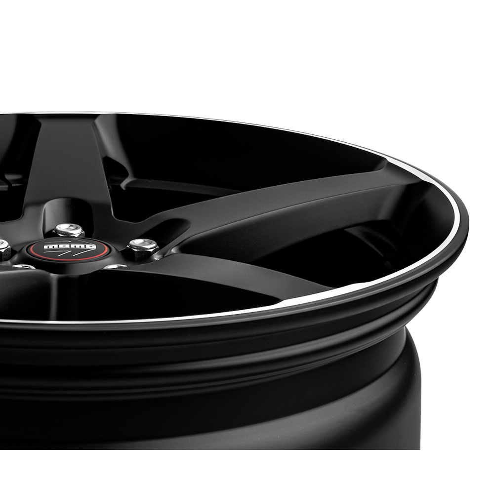 18" Momo Five Black Polished Alloy Wheels